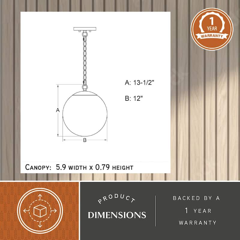 Vaxcel Lighting P0414 12" Wide Suspension Pendant