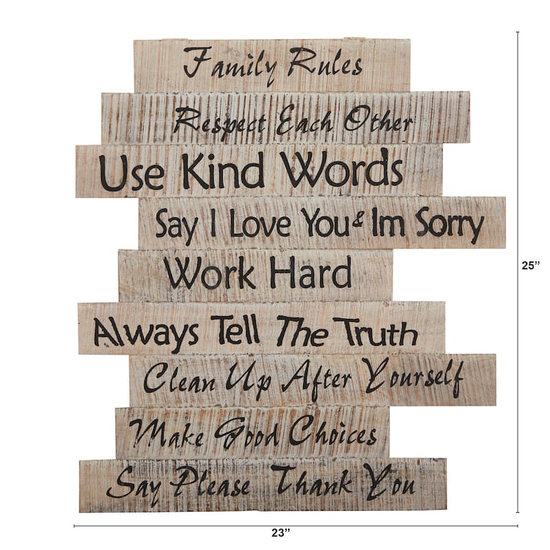 25" Farmhouse Wood Inspirational Wall Art Decor - 25