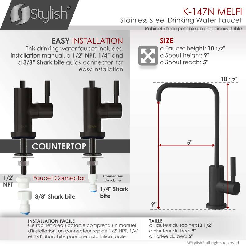 Single Handle Pull Down Kitchen Faucet with Cold Water Tap