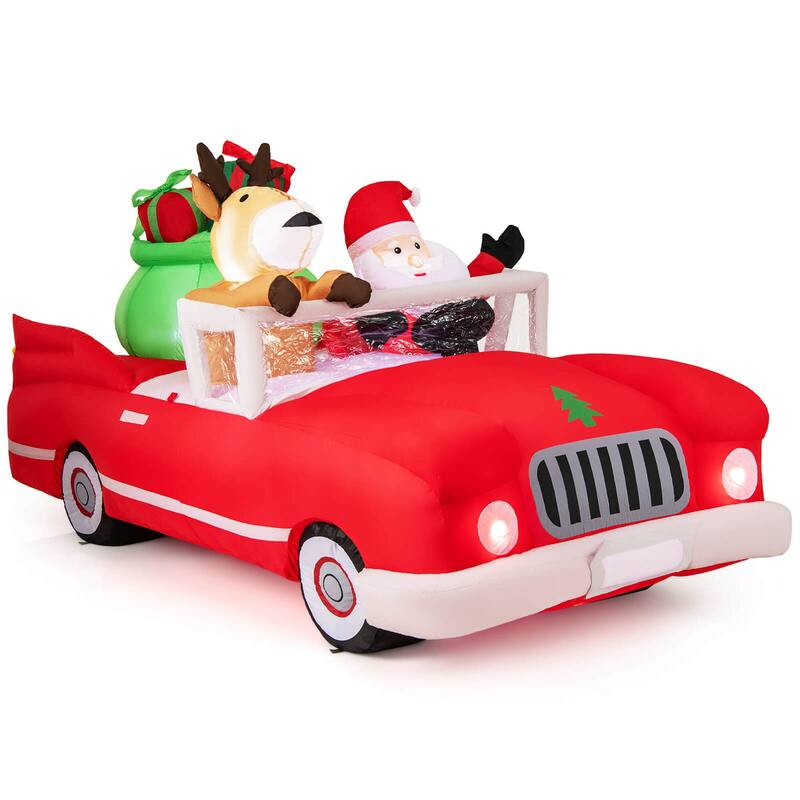 Costway 7.7 FT Long Christmas Inflatable Santa Claus and Reindeer - See Details