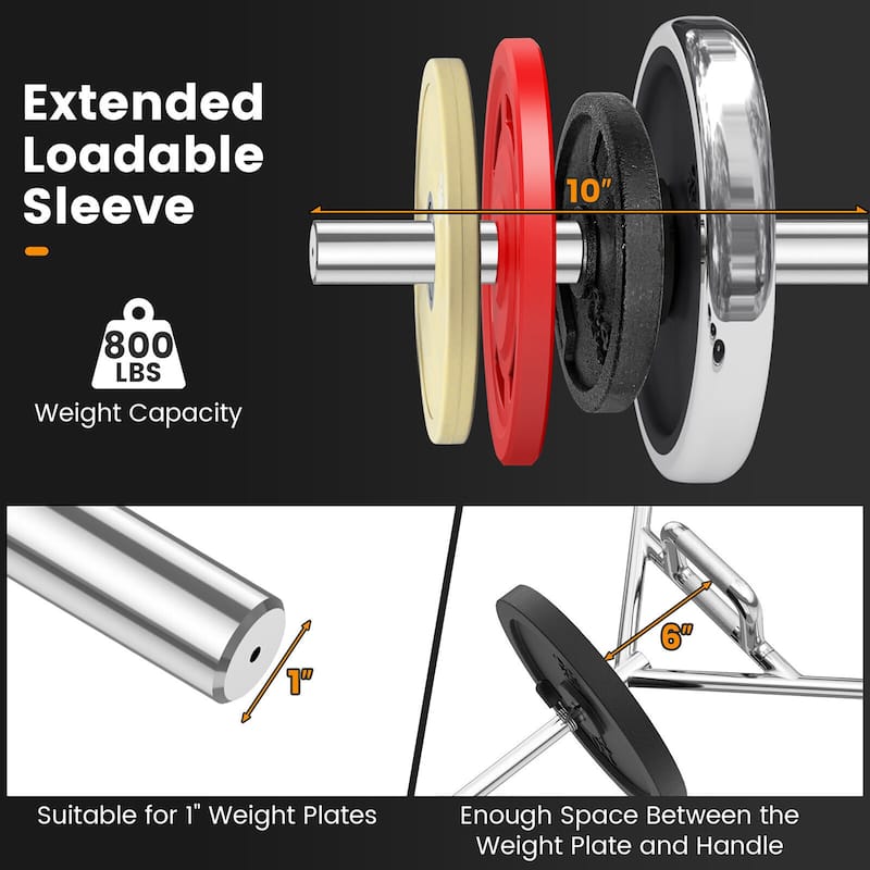 Gymax Heavy Duty Olympic Hex Trap Bar w/ Flat or Raised Knurled