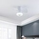 preview thumbnail 12 of 13, Blue Reversible Flush Mount Ceiling Fan Light with Remote