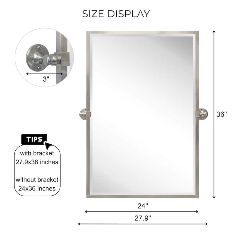 TEHOME Blakley Rectangle Metal Wall Mirror