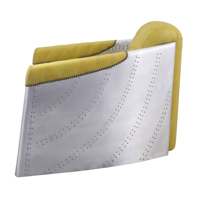 Bailee Yellow Nailhead Trim Accent Chair