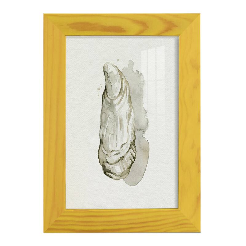Oysters on the Bay I -Framed Print w/glass-Cherry Red