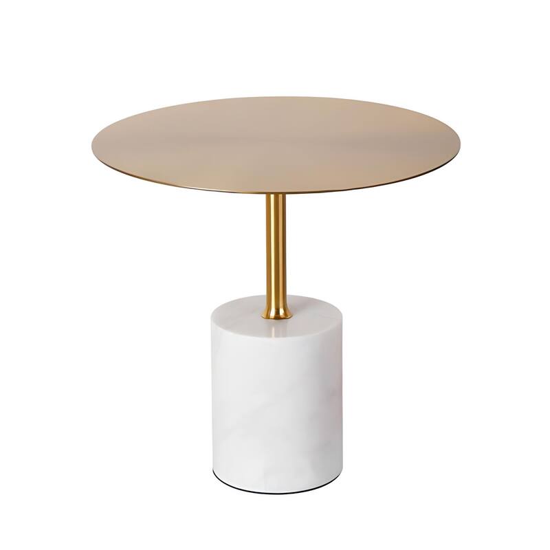 Stylish Marble Based Steel Side Table