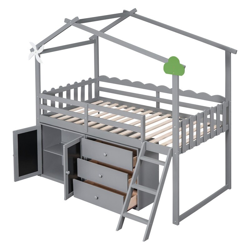 Low cabin 2025 bed with drawers
