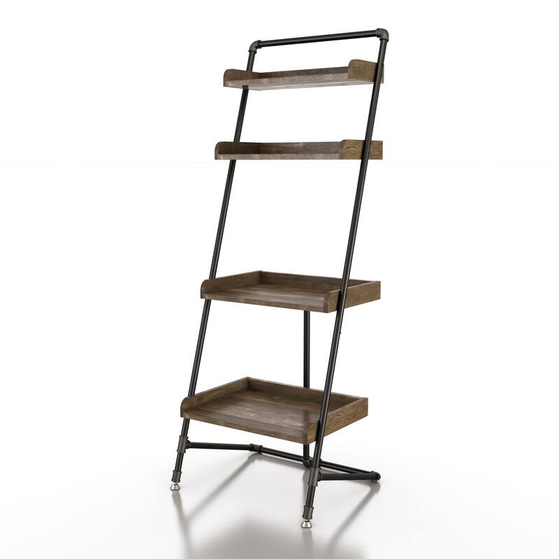 Callana Rustic 4-Shelf Ladder Display Shelf by Furniture of America
