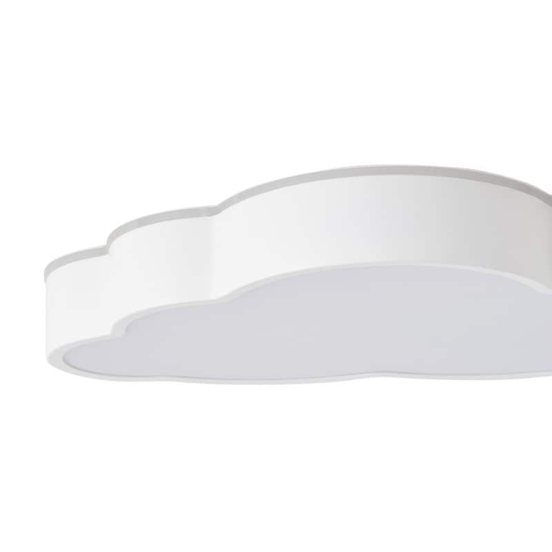 Modern Cloud Shape Flush Mount Ceiling Light Matte White Acrylic Fixture for Kids Room Bedroom