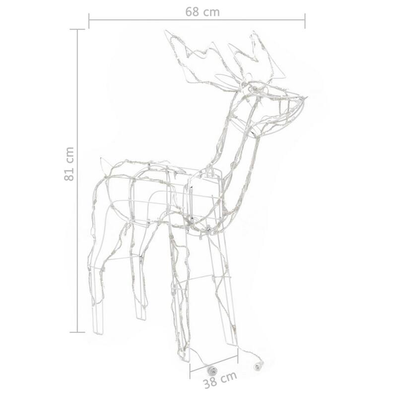 Meyi 3pc Outdoor Reindeer Family Christmas Decor, 229 Cool White LED - Cool White