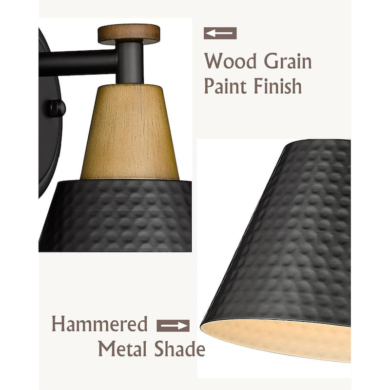 1-light wall lamps matte black fixture lights metal bedroom light