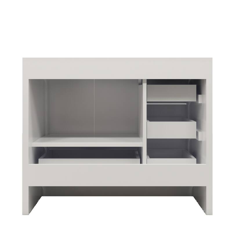 Dove 42'' Freestanding Vanity with Reinforced Acrylic Sink