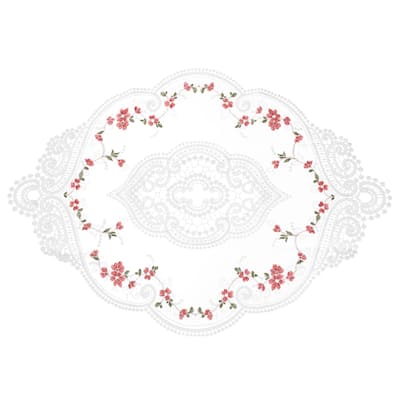 12x17in Retro Lace Placemat Oval French Crochet Doilies Coasters