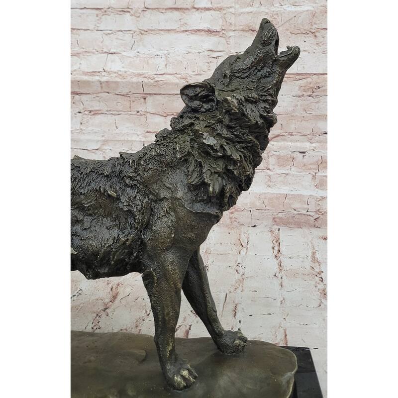 Hot Cast Werewolf Wolf Bronze Sculpture Figurine Figure Art Deco Statue Large