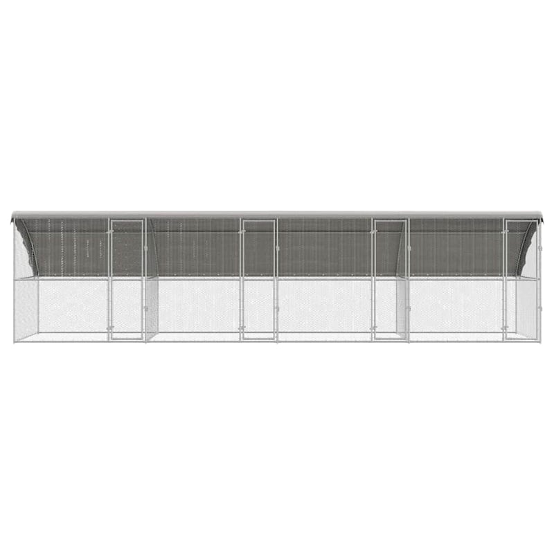 vidaXL Chicken Cage Silver 400/600/800 x 200 x 198.5 cm Galvanized steel