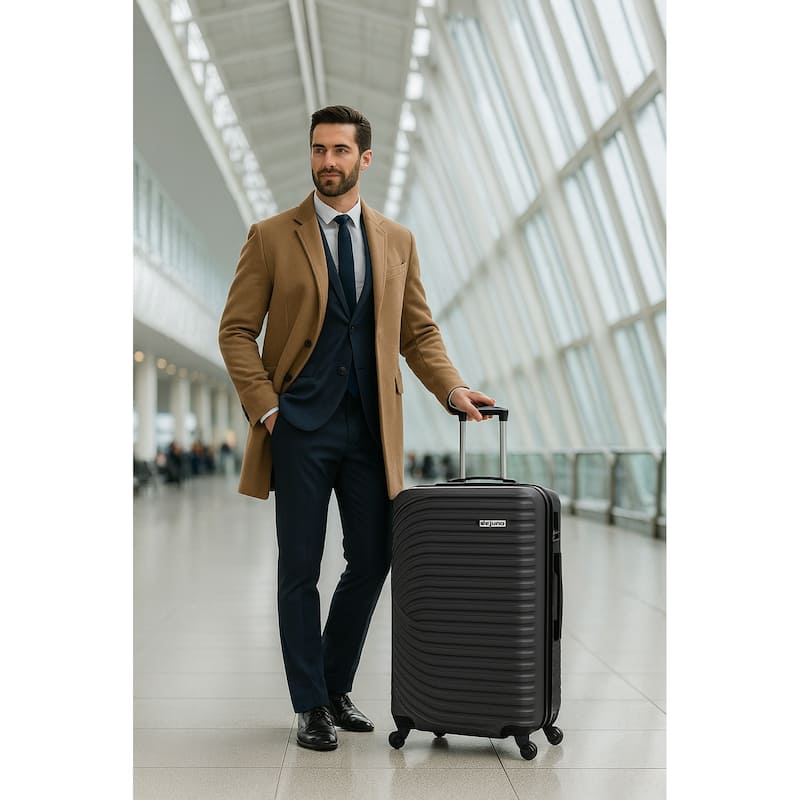 Craft Hardside 28-Inch Chequed Lightweight Spinner Luggage - Black