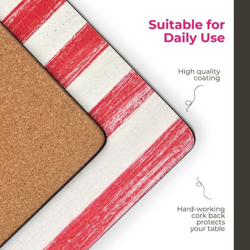 Pimpernel Set of 4 Flag Placemats - 15.7" x 11.7" each