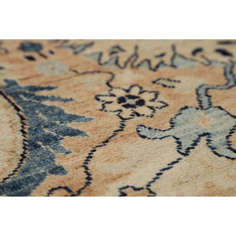 Hand Knotted Oriental 100% Wool Carpet Transitional All-Over Oranges & Rust Oushak Area Rug - 12' 1'' X 9' 1''