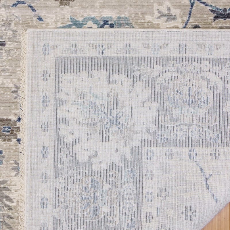 Gertmenian Astris Banha Traditional Floral Wide Border Grey/Charcoal/Navy Area Rug