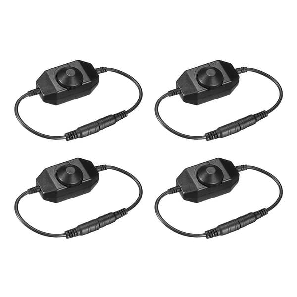 4pcs 1224V DC PWM Rotary Inline Dimmer Switch for LED Strips Lights