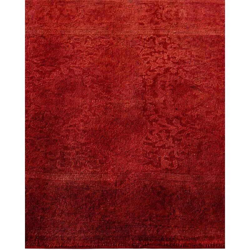 Overdyed, One-of-a-Kind Hand-Knotted Area Rug - Rust - 2' 6" x 9' 4"