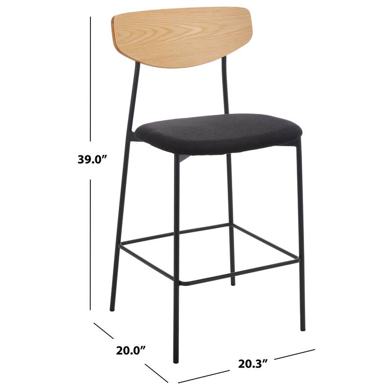 SAFAVIEH Afiya Mid-Century 26-inch Counter Stool - 20.3" W x 20" L x 39" H - 20Wx20Dx39H