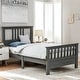 preview thumbnail 2 of 14, Twin Wood Platform Kids Bed with 42" Headboard & 26.3" Footboard, 10-Strong Slats, No Box Spring Needed, Easy Assembly, Grey