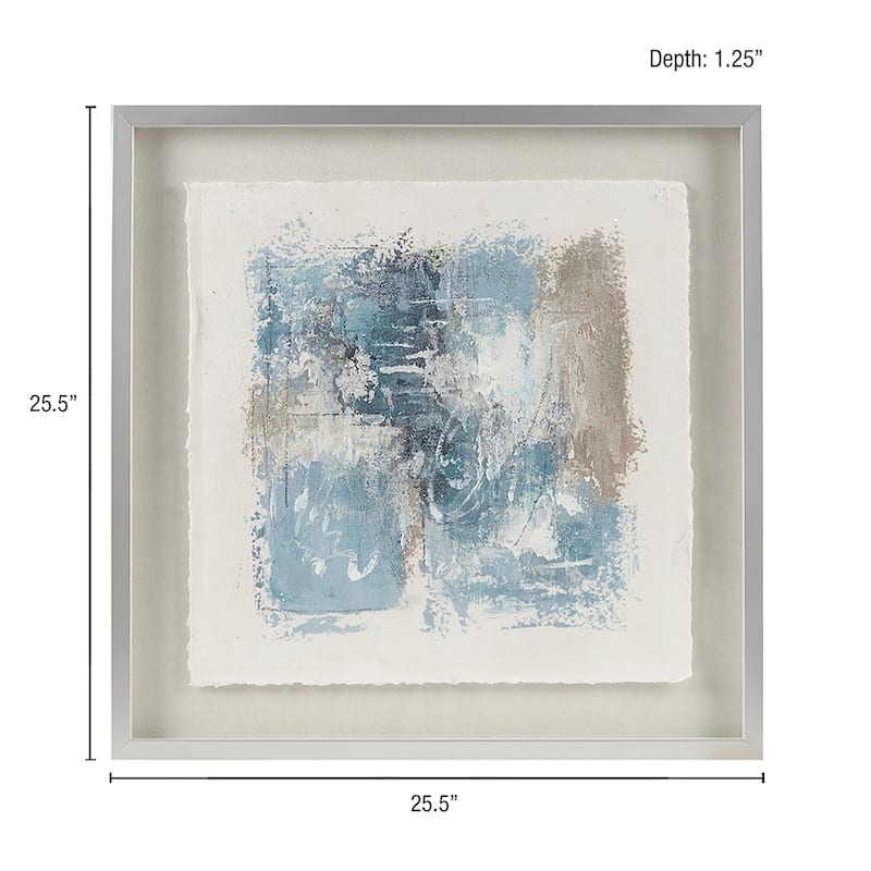Madison Park Ashlar Hand Painted Abstract Framed Glass and Matted Wall Art