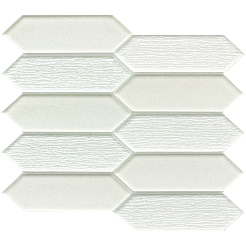 Emser Tile Picket - Linear Hexagon Mosaic Floor and Wall Tile - - White