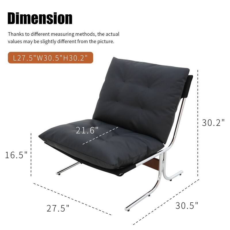 Faux Leather Chair with High Back