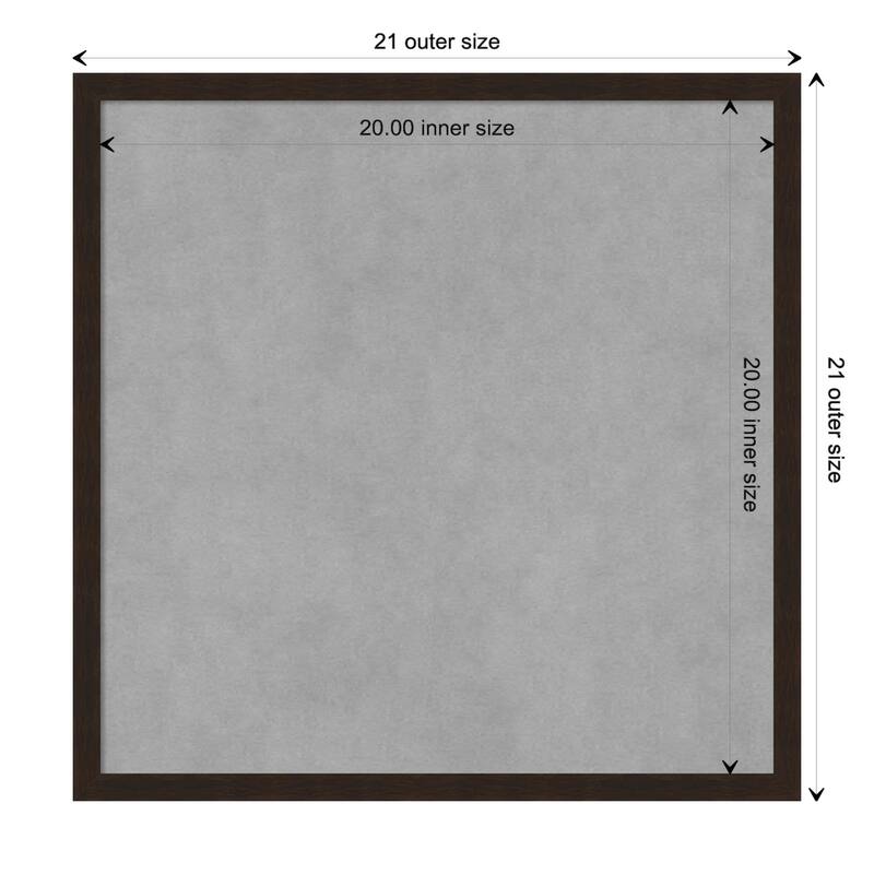 Amanti Art Carlisle Espresso Narrow Framed Magnetic Board - Board Size 20x20