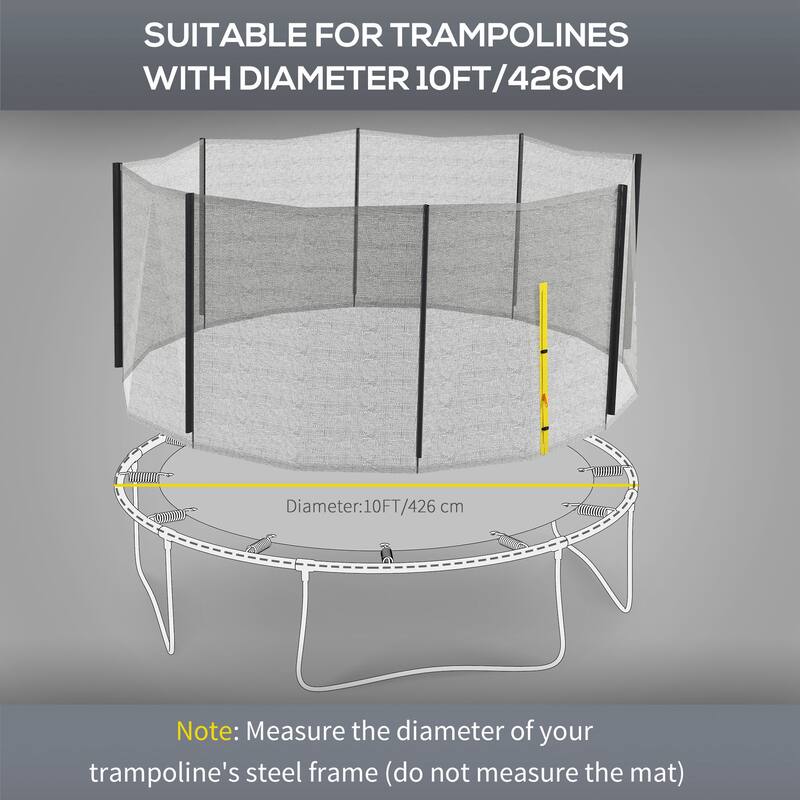Soozier Trampoline Safety Net for 14ft Round Trampoline with 8 Straight Poles