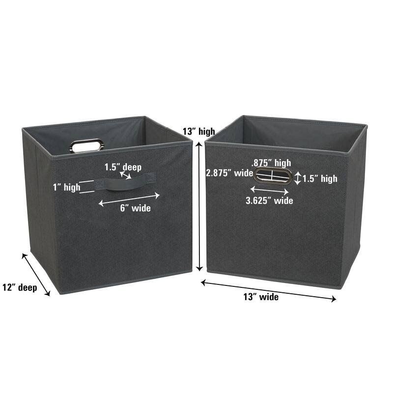 Household Essentials Fabric Storage Bins, Set of 2