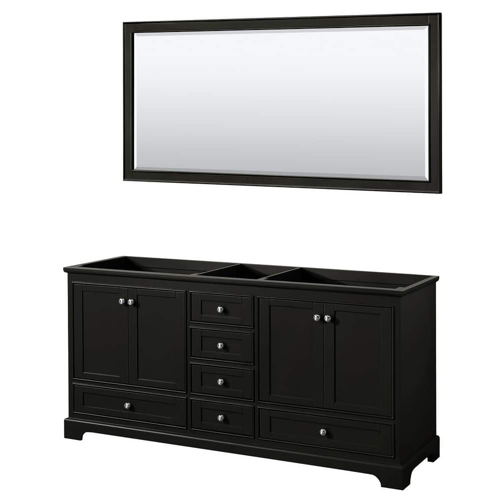 Wyndham Collection Deborah 71" Free Standing Double Wood Vanity