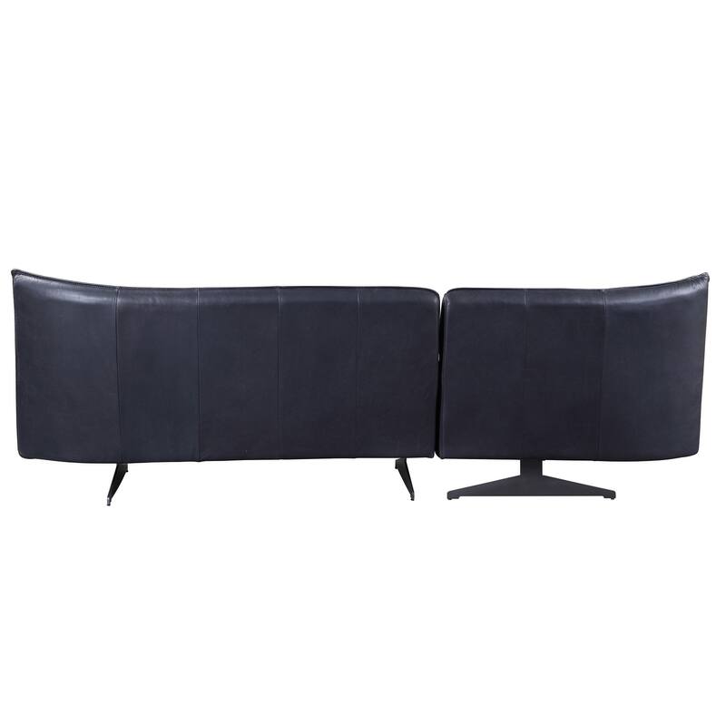 Maven Dark Grey Armless Sectional Sofa with L-Shape