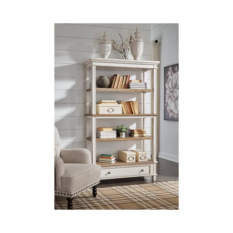 Signature Design by Ashley Realyn Casual Bookcase Two-tone - 45" W x 16" D x 74.5" H