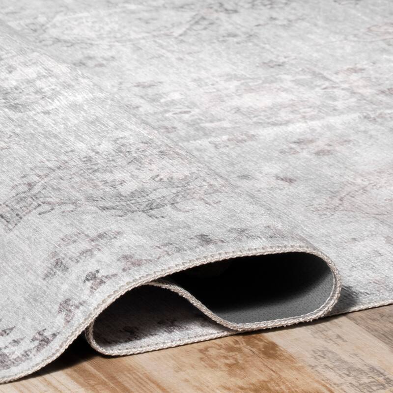 Nuloom Krystin SpinClean Distressed Machine Washable Area Rug