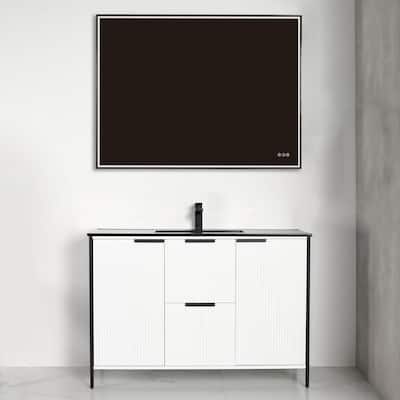 Blossom 48" Freestanding Bathroom Vanity with Black Ceramic Sink