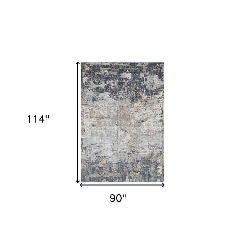 HomeRoots Abstract Contemporary Rectangle Area Rug