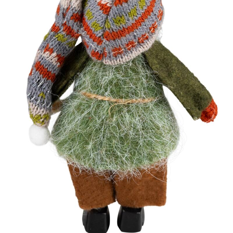 Standing Nordic Gnomes Christmas Decorations - 4.75" - Set of 2