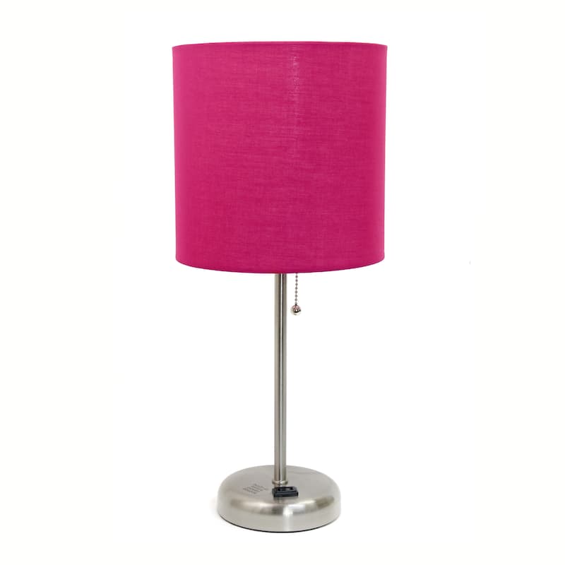 Simple Designs 9.5" Desk Lamp with Charging Outlet and LED Bulb Included - 19.50