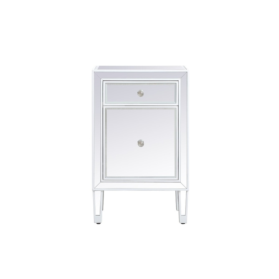 Reflexion Collection Rosa 18-inch Wide Mirrored 1-drawer Nightstand