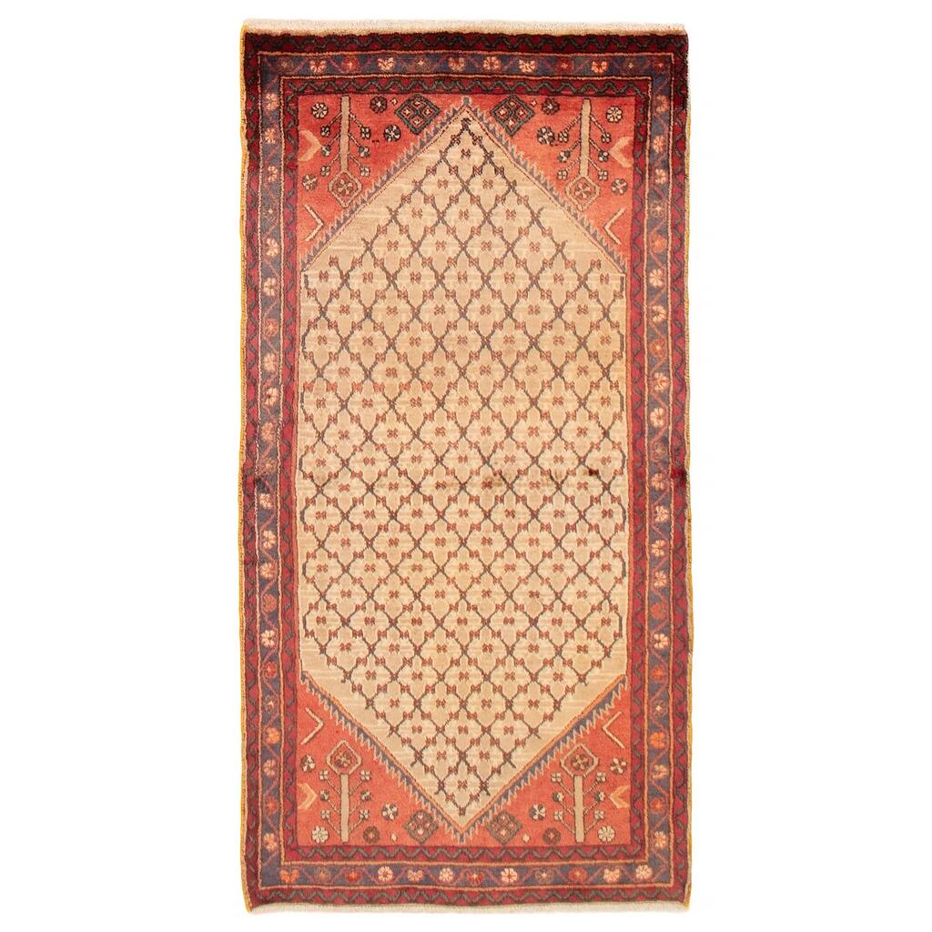 ECARPETGALLERY Hand-knotted Andelz Brown Wool Rug - 3'2 x 6'2