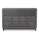 preview thumbnail 6 of 5, Furniture of America Faye Modern Charcoal Brown Rubberwood 6-Drawer Dresser