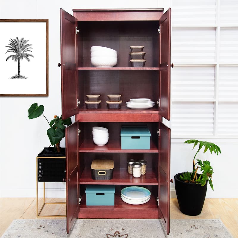 Concepts in Wood Storage Cabinet, 72 inch with 5 Shelves