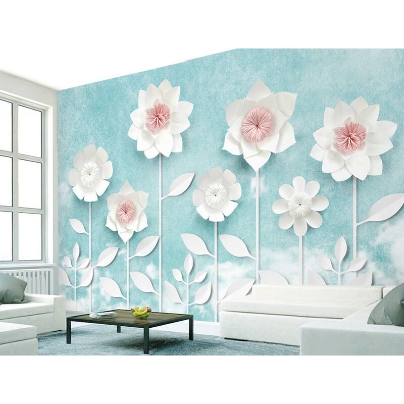 GK Wall Design Paper Floral Magnolia Flower Mediterranean Removable Wallpaper