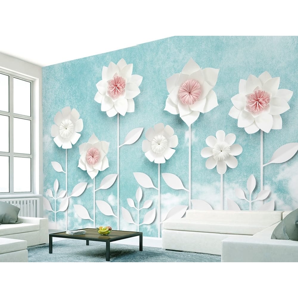 GK Wall Design Paper Floral Magnolia Flower Mediterranean Removable Wallpaper