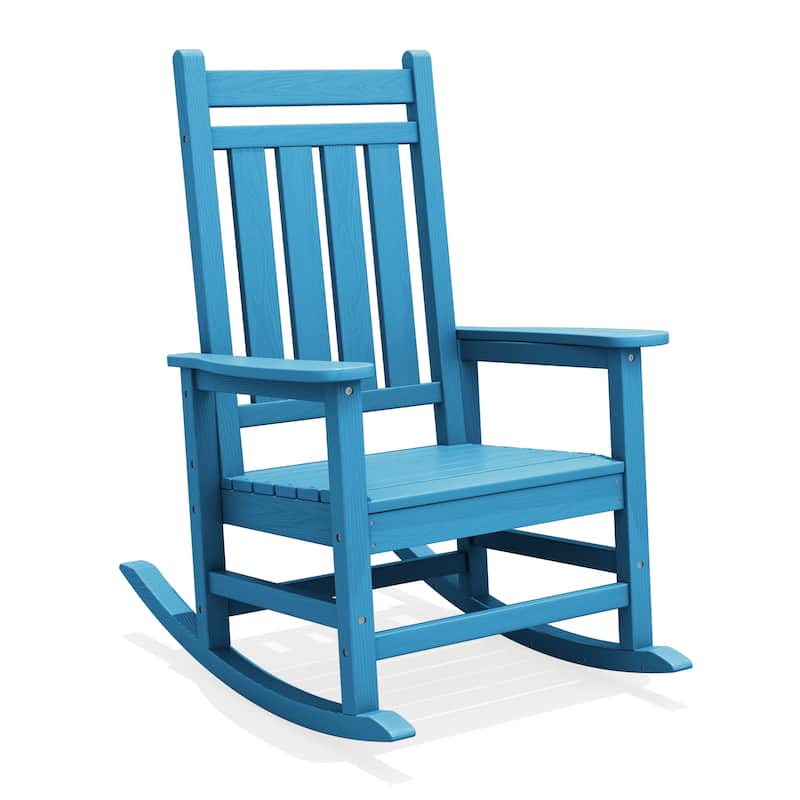 Modern High-Back Rocking Adirondack Chair All Weather