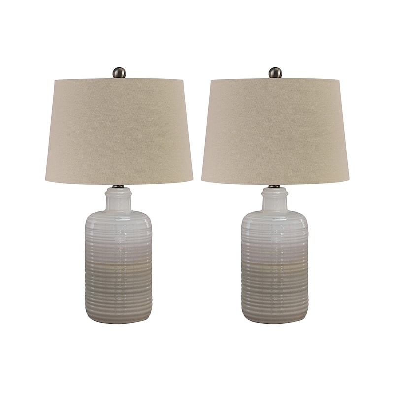 Signature Design by Ashley Marnina Ceramic Table Lamp (Set of 2)