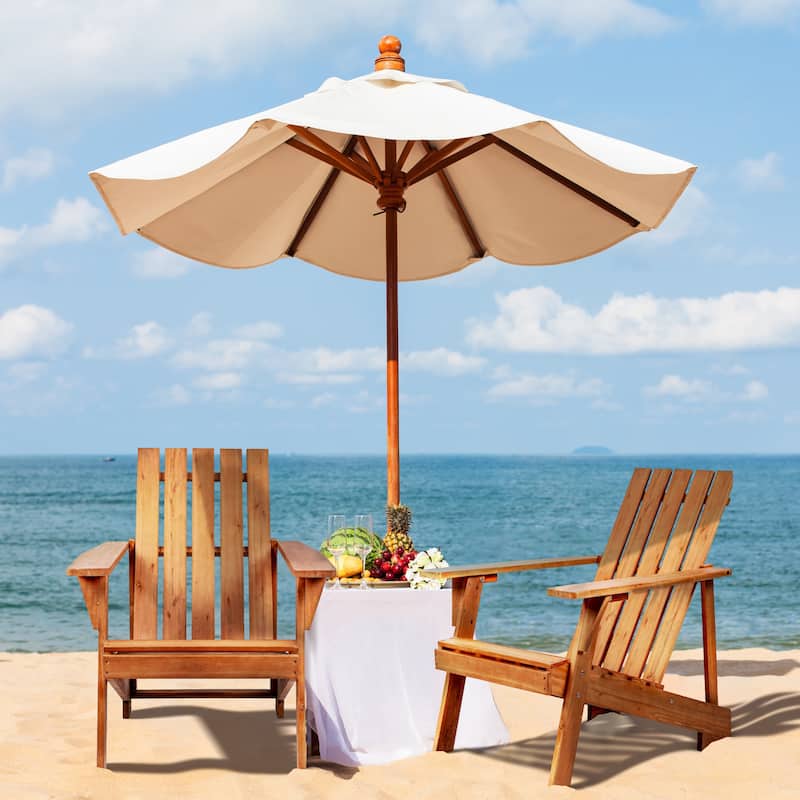 Westport Outdoor Patio Modern Acacia Wood Adirondack Chair, by JONATHAN Y